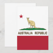 Flagge Kangaroo Einladung (Vorne/Hinten)