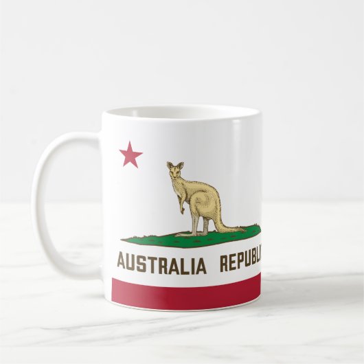 Flagge Kangaroo Kaffeetasse (Links)