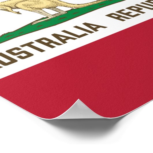 Flagge Kangaroo Poster (Ecke)