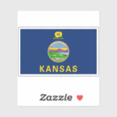 Flagge Kansas Aufkleber (Blatt)