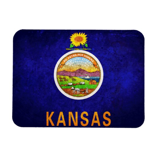 Flagge Kansas Magnet (Horizontal)