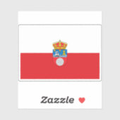 Flagge Kantabriens Aufkleber (Blatt)