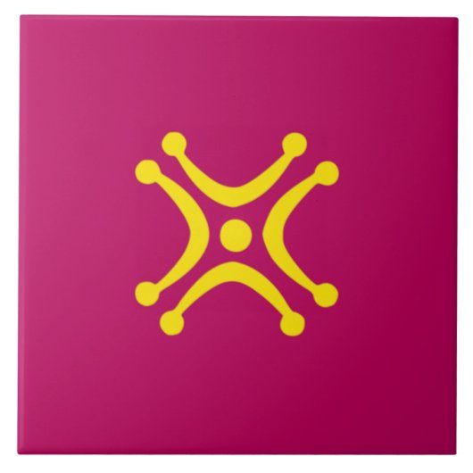 Flagge Kantabriens Lábaru Fliese (Vorderseite)