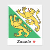 Flagge Kanton Thurgau, Schweiz Aufkleber (Blatt)