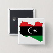 Flagge-Karte des Königreiches von Libyen Button (Vorne & Hinten)