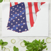 FLAGGE-KARTE VON VEREINIGTEN STAATEN KÜCHENTUCH (Gefaltet)