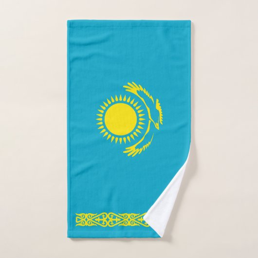 Flagge Kasachstan Badhandtuch Set (Handtuch)