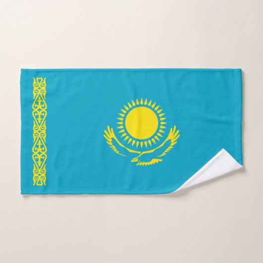 Flagge Kasachstan Badhandtuch Set (Handtuch)
