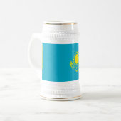 Flagge Kasachstan Bierglas (Vorderseite Links)