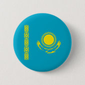 Flagge Kasachstan Button (Vorderseite)