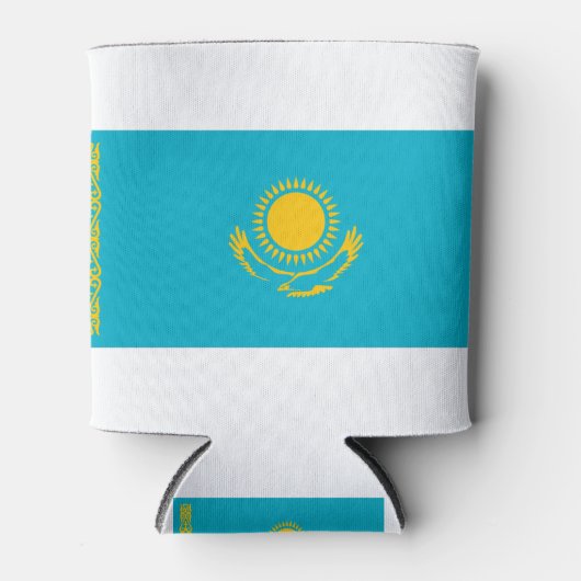 Flagge Kasachstan Dosenkühler (Vorderseite)