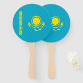 Flagge Kasachstan Fächer (Vorne und Hinten)