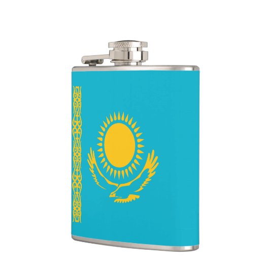 Flagge Kasachstan Flachmann (Links)