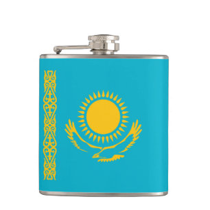 Flagge Kasachstan Flachmann