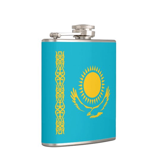 Flagge Kasachstan Flachmann (Rechts)