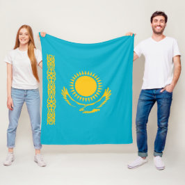 Flagge Kasachstan Fleecedecke