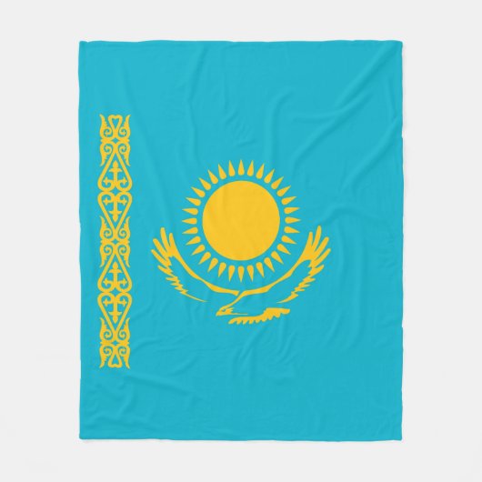 Flagge Kasachstan Fleecedecke (Vorderseite)