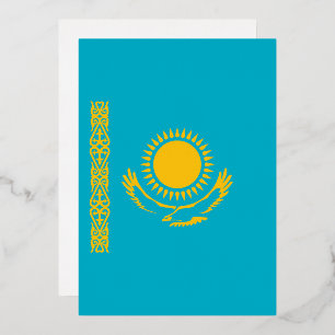 Flagge Kasachstan Folieneinladung