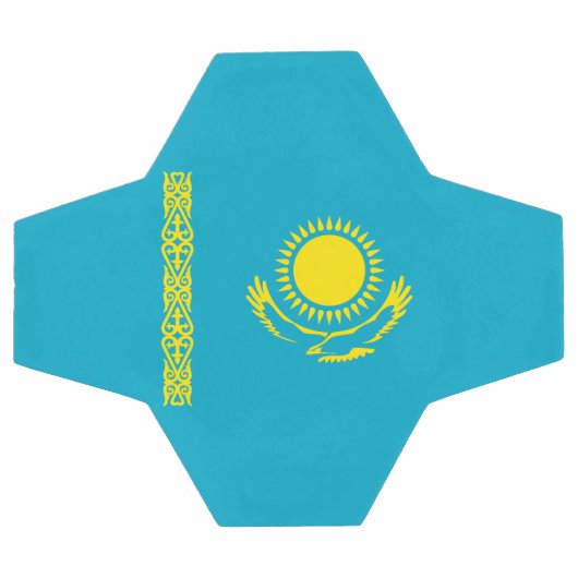 Flagge Kasachstan Fußball (Flach)