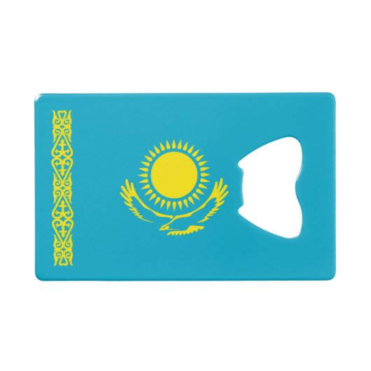 Flagge Kasachstan Geldbeutel Flaschenöffner (Vorderseite (Horizontal))