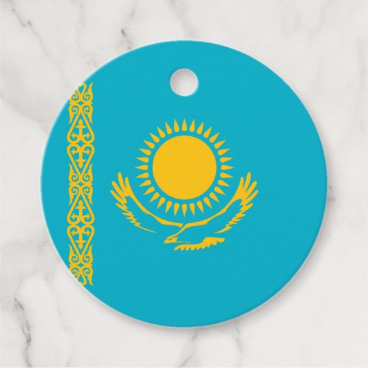 Flagge Kasachstan Geschenkanhänger (Vorderseite)