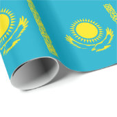 Flagge Kasachstan Geschenkpapier (Rolleneckpunkt)