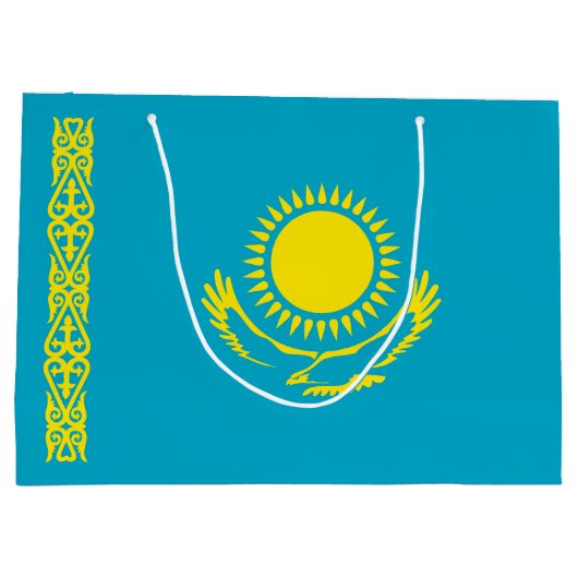 Flagge Kasachstan Große Geschenktüte (Rückseite)