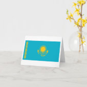 Flagge Kasachstan Karte (Gelbe Blume)