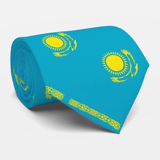 Flagge Kasachstan Krawatte (Gerollt)