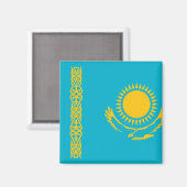 Flagge Kasachstan Magnet (Vorderseite/Rückseite)