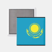 Flagge Kasachstan Magnet (Vorderseite/Rückseite)