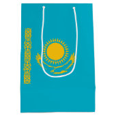 Flagge Kasachstan Mittlere Geschenktüte (Rückseite)
