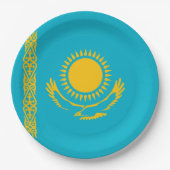 Flagge Kasachstan Pappteller (Vorderseite)