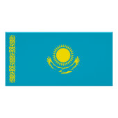 Flagge Kasachstan Poster (Vorderseite)