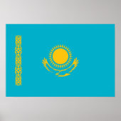 Flagge Kasachstan Poster (Vorne)