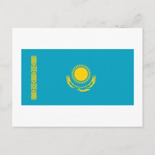 Flagge Kasachstan Postkarte