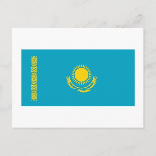 Flagge Kasachstan Postkarte (Vorderseite)