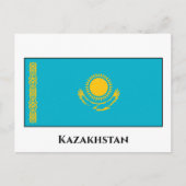 Flagge Kasachstan Postkarte (Vorderseite)