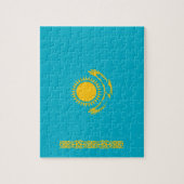 Flagge Kasachstan Puzzle (Vertikal)