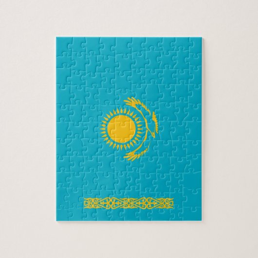 Flagge Kasachstan Puzzle (Vertikal)