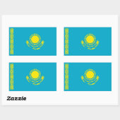 Flagge Kasachstan Rechteckiger Aufkleber (Blatt)