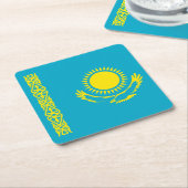 Flagge Kasachstan Rechteckiger Pappuntersetzer (angewinkelt)