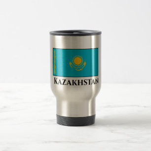 Flagge Kasachstan Reisebecher