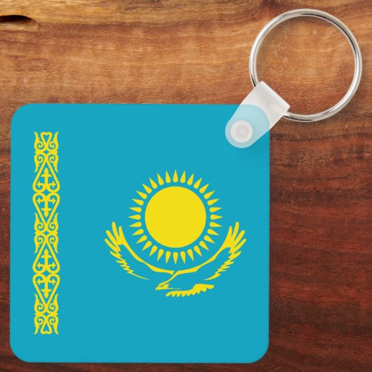 Flagge Kasachstan Schlüsselanhänger (Rückseite)