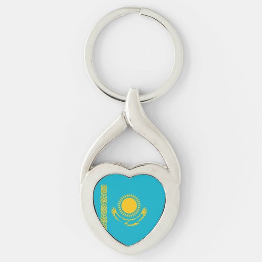 Flagge Kasachstan Schlüsselanhänger (Vorderseite)