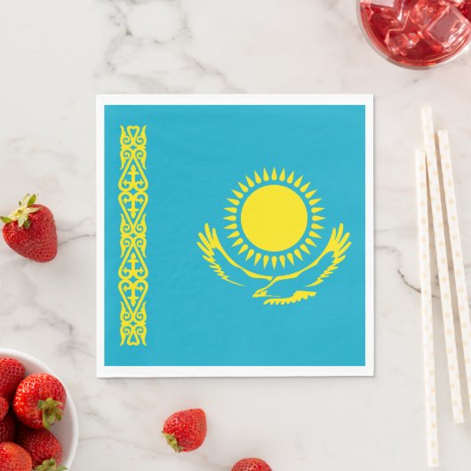 Flagge Kasachstan Serviette (Beispiel)