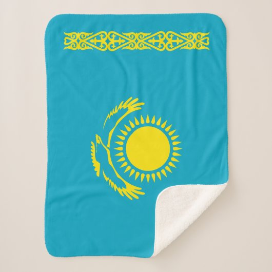 Flagge Kasachstan Sherpadecke (Vorderseite)