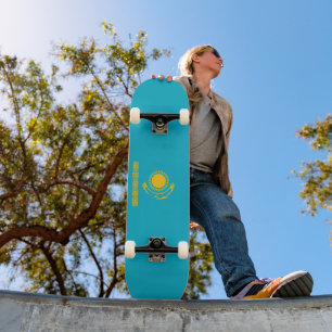 Flagge Kasachstan Skateboard