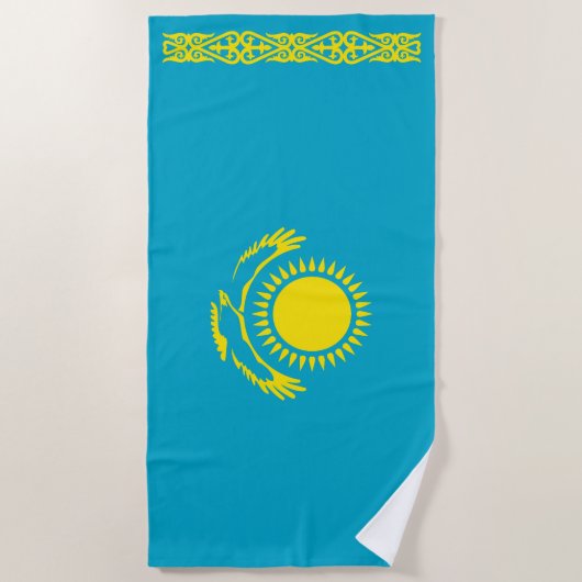 Flagge Kasachstan Strandtuch (Vorderseite)