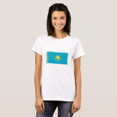 Flagge Kasachstan T-Shirt (Vorne ganz)